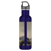 Nach dem Regen (Japanische Wasserfarbenlandschaft Edelstahlflasche (Rückseite)