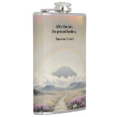 Nach dem Regen (Japanische Wasserfarbenlandschaft  Flachmann (Rechts)