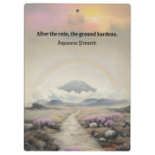 Nach dem Regen (Japanische Wasserfarbenlandschaft Klemmbrett (Rückseite)