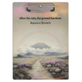 Nach dem Regen (Japanische Wasserfarbenlandschaft Klemmbrett (Vorderseite)