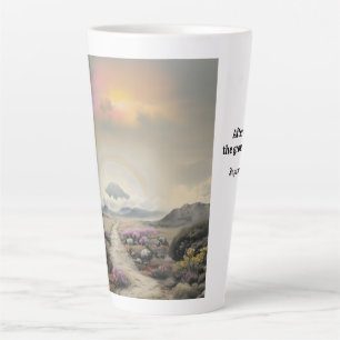 Nach dem Regen (Japanische Wasserfarbenlandschaft Milchtasse