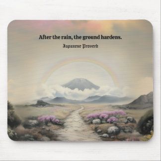 Nach dem Regen (Japanische Wasserfarbenlandschaft Mousepad
