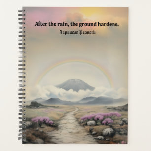 Nach dem Regen (Japanische Wasserfarbenlandschaft Planer