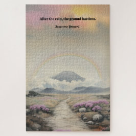 Nach dem Regen (Japanische Wasserfarbenlandschaft  Puzzle