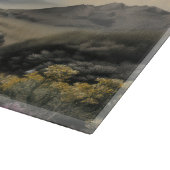 Nach dem Regen (Japanische Wasserfarbenlandschaft  Schneidebrett (Ecke)