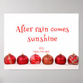 Nach dem Regen kommt Sonnenschein glücklich neues Poster (Vorne)