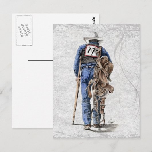 Nach dem Rodeo Postkarte (Vorne/Hinten)