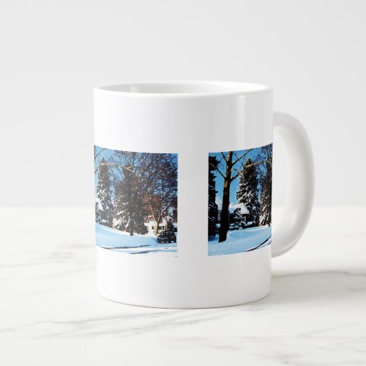 Nach dem Schneesturm Jumbo-Tasse (Vorderseite Rechts)
