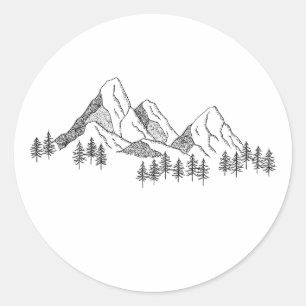 Nach dem Skifahren Runder Aufkleber