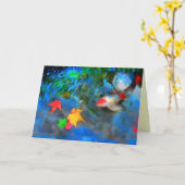 Nach dem Sturm grüßte Koi die Karte (Gelbe Blume)