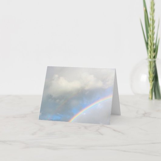 Nach dem Sturm Regenbogen Feiertagskarte (Vorderseite)