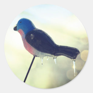 Nach dem Sturm Winter Natur Runder Aufkleber