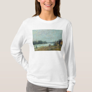 Nach dem Tauwetter die Seine an Suresnes Brücke T-Shirt