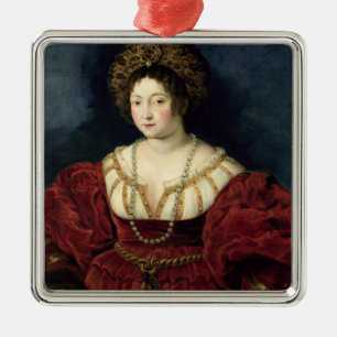 Nach dem Tod Porträt von Isabella d'Este Silbernes Ornament