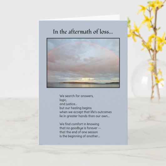 Nach dem Verlust... Karte (Gelbe Blume)