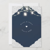 NACH DEM WEDDING GRILLEN Blue Mason Jar Lights & L Einladung (Rückseite)