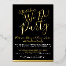 Nach dem wir machen Hochzeitsfeier Gold schwarz