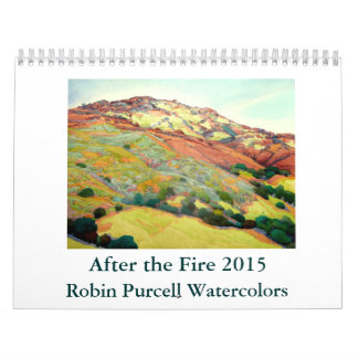 Nach den Aquarellen 2015 Feuer-Robins Purcell Kalender