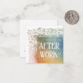 *~* NACH DER ARBEIT? AP63 Relationship Flat Note C Mitteilungskarte (Vorderseite/Rückseite Beispiel)