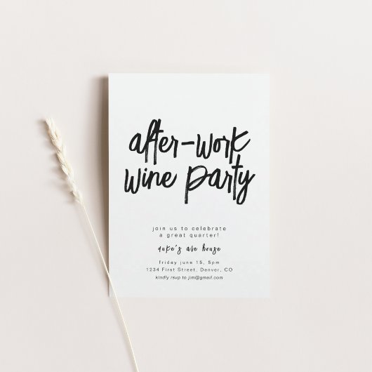 Nach der Arbeit Party Unternehmenseinladung Einladung