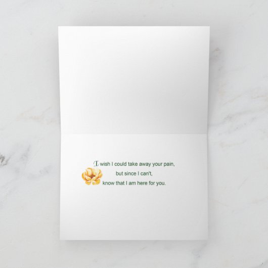 Nach der Beckenfraktur Denken Sie an Ihre Blume Karte (Innenseite)