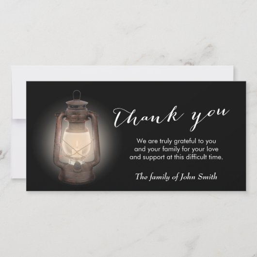 Nach der Beerdigung Vintage Laternenmesse Danke (Vorderseite)