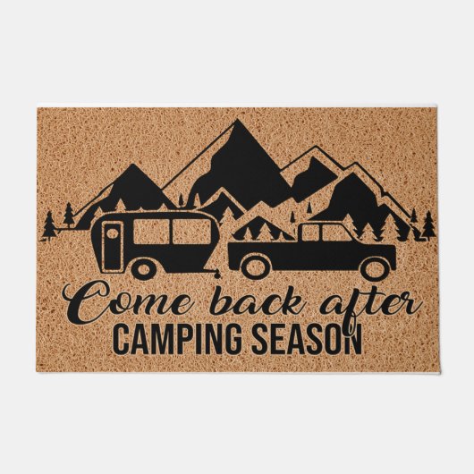 Nach der Camping-Saison kommen Fußmatte (Vorderseite)