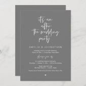 Nach der Hochzeit Abendessen und Party Einladung (Vorne/Hinten)