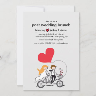 Nach der Hochzeit Brunch Benutzerdefinierte Einlad Einladung