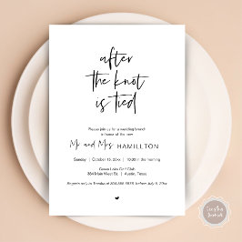 Nach der Hochzeit Brunch, Nach dem Knoten ist gebu Einladung