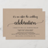 Nach der Hochzeit Brunch, rustikale Kraft Elopemen Einladung (Vorne/Hinten)