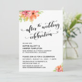 Nach der Hochzeit Hört sich Blumenschrift Einladung (Stehend Vorderseite)