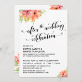Nach der Hochzeit Hört sich Blumenschrift Einladung (Vorne/Hinten)
