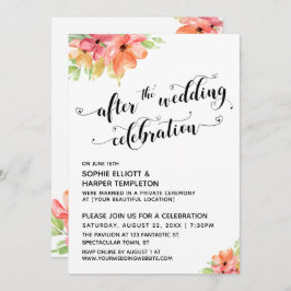 Nach der Hochzeit Hört sich Blumenschrift Einladung