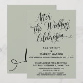 Nach der Hochzeitsfeier Elegante Script-Szene Einladung (Vorne/Hinten)