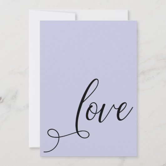 Nach der Hochzeitsfeier Eleganter Lavendel Einladung (Rückseite)