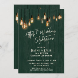 Nach der Hochzeitsfeier Grünes Holz & Licht Einladung