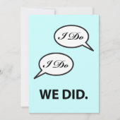 Nach der Hochzeitsfeier ich tue, haben wir eingela Einladung (Vorderseite)