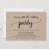 Nach der Hochzeitsfeier, Rustic Kraft Elopement Einladung (Vorderseite)