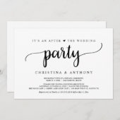 Nach der Hochzeitsfeier, rustikale Hochzeitsfeier Einladung (Vorne/Hinten)