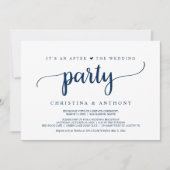 Nach der Hochzeitsfeier, rustikale Hochzeitsfeier Einladung (Vorderseite)