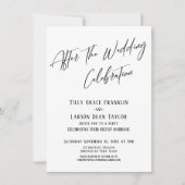Nach der Hochzeitsfeier schlichtes Elegant Einladung (Vorderseite)