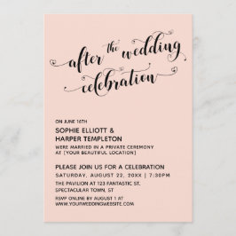 Nach der Hochzeitsfeier steht der Himmel blush Einladung