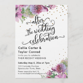 Nach der Hochzeitsfeier Wildblume Confetti Einladung