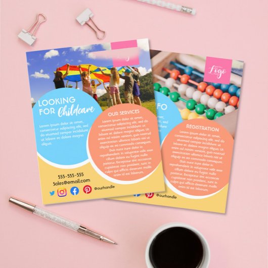 nach der Kinderbetreuung Babysitter-Kinderbetreuun Flyer