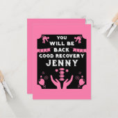 Nach der Operation wieder gut machen Karte (Vorderseite/Rückseite Beispiel)