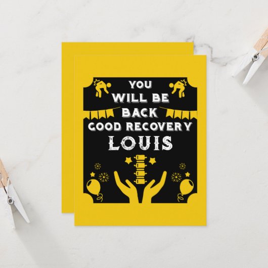 Nach der Operation wieder gut machen Karte (Vorderseite/Rückseite Beispiel)