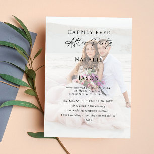 Nach der Party Foto Hochzeitsempfang Einladung