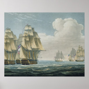 Nach der Schlacht von Trafalgar am 21. Oktober Poster