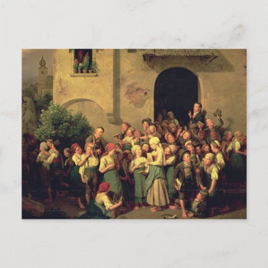 Nach der Schule, 1844 Postkarte (Vorderseite)